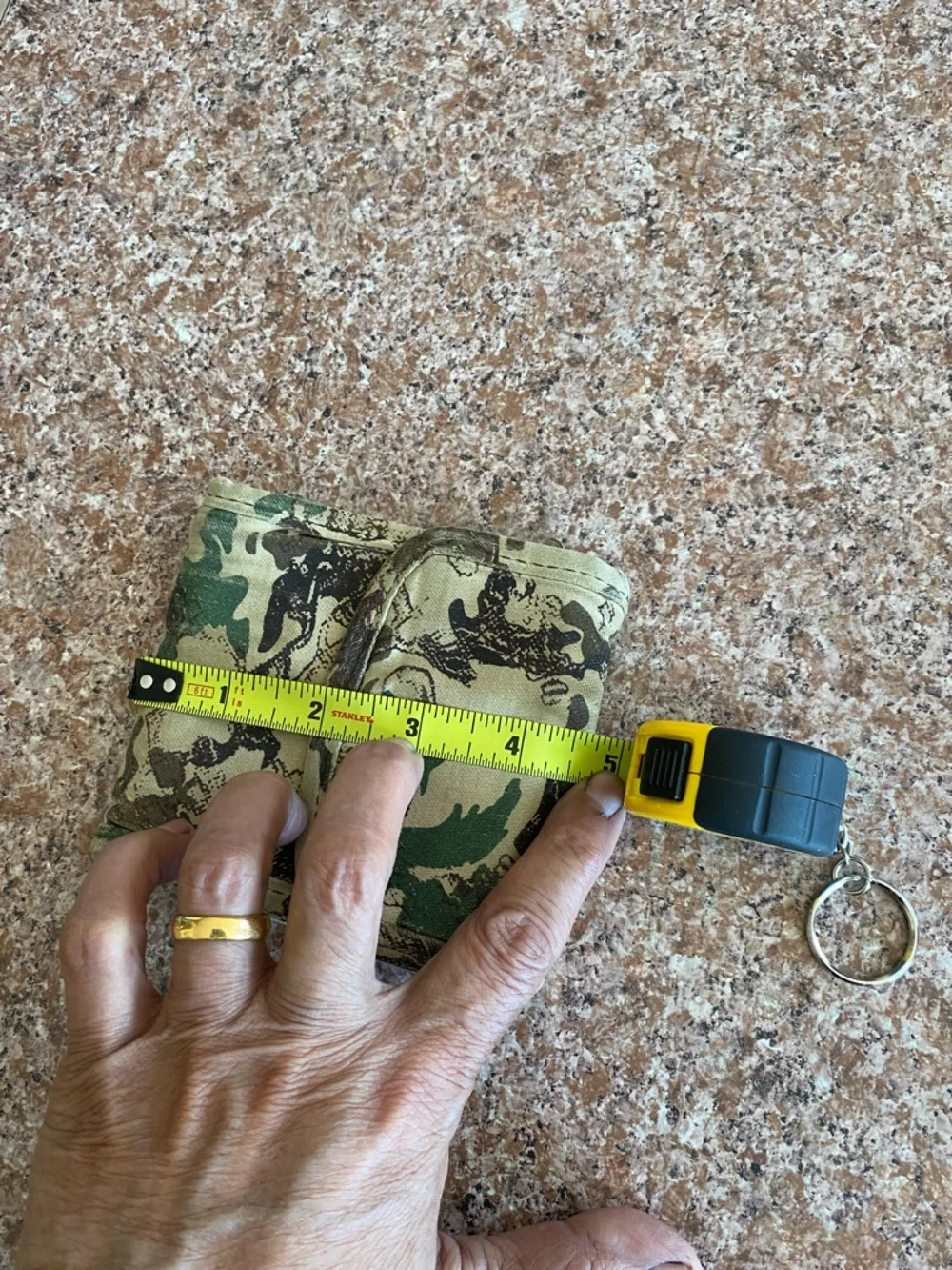 French Connection Green Camouflage Canvas Wallet
